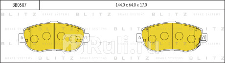 Колодки тормозные дисковые передние lexus gs is 93- toyota supra 93- BLITZ BB0587  для Разные, BLITZ, BB0587