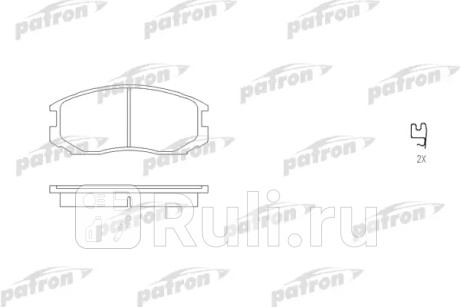Колодки тормозные дисковые передн mitsubishi: colt 92- PATRON PBP759  для Разные, PATRON, PBP759