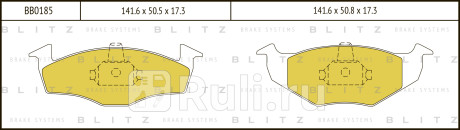 Колодки тормозные дисковые передние vw polo lupo 95- skoda fabia 01- BLITZ BB0185  для Разные, BLITZ, BB0185