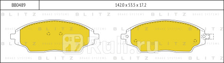 Колодки тормозные дисковые передние chevrolet aveo 11- BLITZ BB0489  для Разные, BLITZ, BB0489