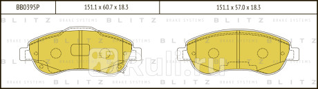Колодки тормозные дисковые передние honda cr-v 07- BLITZ BB0395P  для Разные, BLITZ, BB0395P