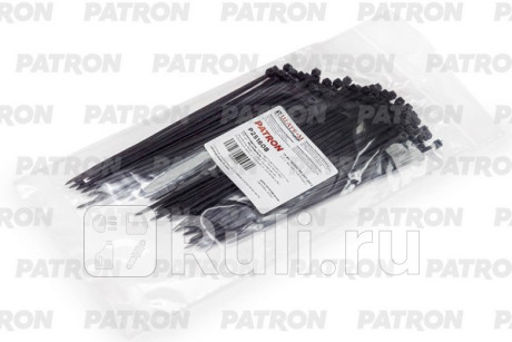 Комплект пластиковых хомутов 2.5 х 160 мм, 100 шт, нейлон, черные PATRON P25160B  для Разные, PATRON, P25160B