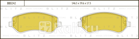 Колодки тормозные дисковые передние chrysler voyager 00- dodge caravan 00- BLITZ BB0242  для Разные, BLITZ, BB0242