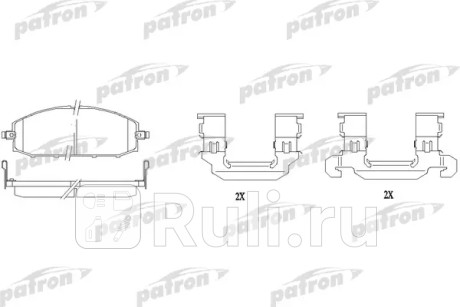 Колодки тормозные дисковые передн nissan: patrol gr ii 97- PATRON PBP1577  для Разные, PATRON, PBP1577