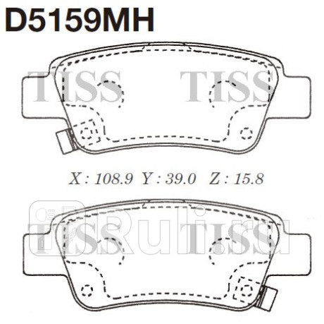 D5159MH - Колодки тормозные дисковые задние (MK KASHIYAMA) Honda CR-V 3 рестайлинг (2009-2012) для Honda CR-V 3 (2009-2012) рестайлинг, MK KASHIYAMA, D5159MH